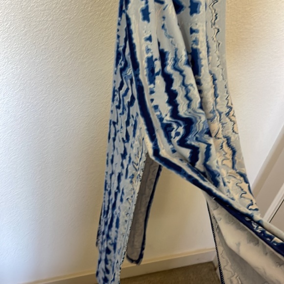 Blue Marbled Long Maxi Dress Size M - Picture 3 of 7